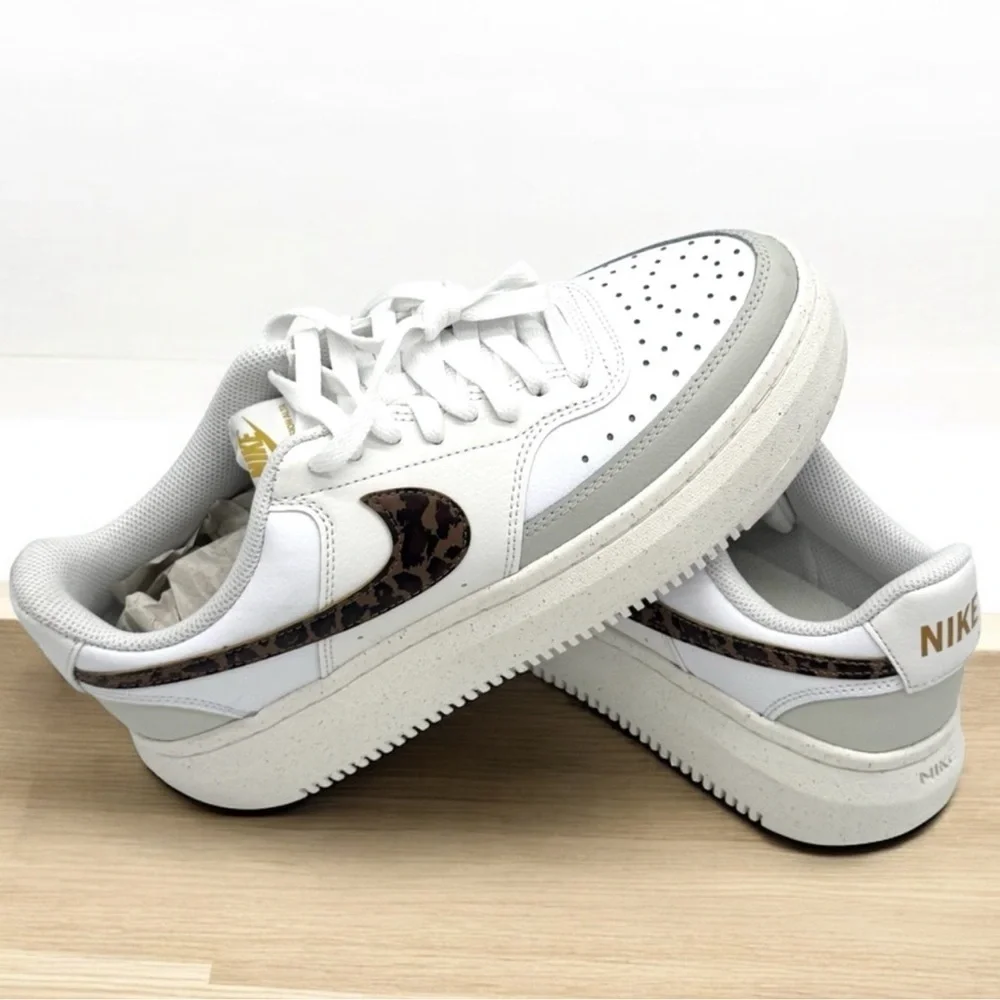 Women's Nike Court Vision Alta - White/Brown - Size 9.5 - Picture 2 of 8